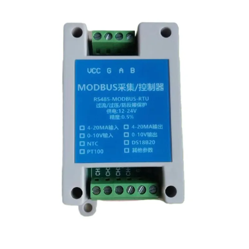 Фото 8/16/32-канальный передатчик температуры NTC на RS485 MODBUS для термопар, PT100, DS18B20 №1