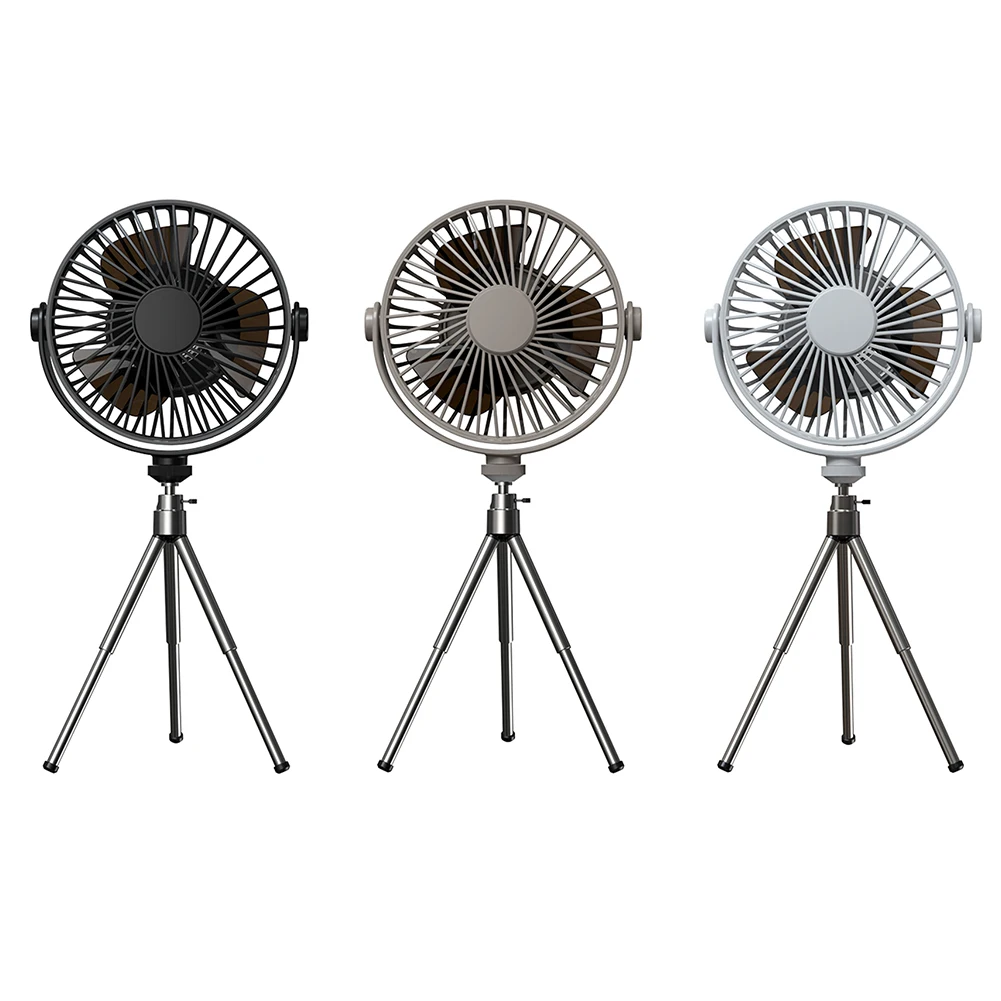 

2000mAh Portable Fan Cooler with Tripod Multifunction Rechargeable 360°Rotation 3-speed Air Conditioner for Outdoor Camping