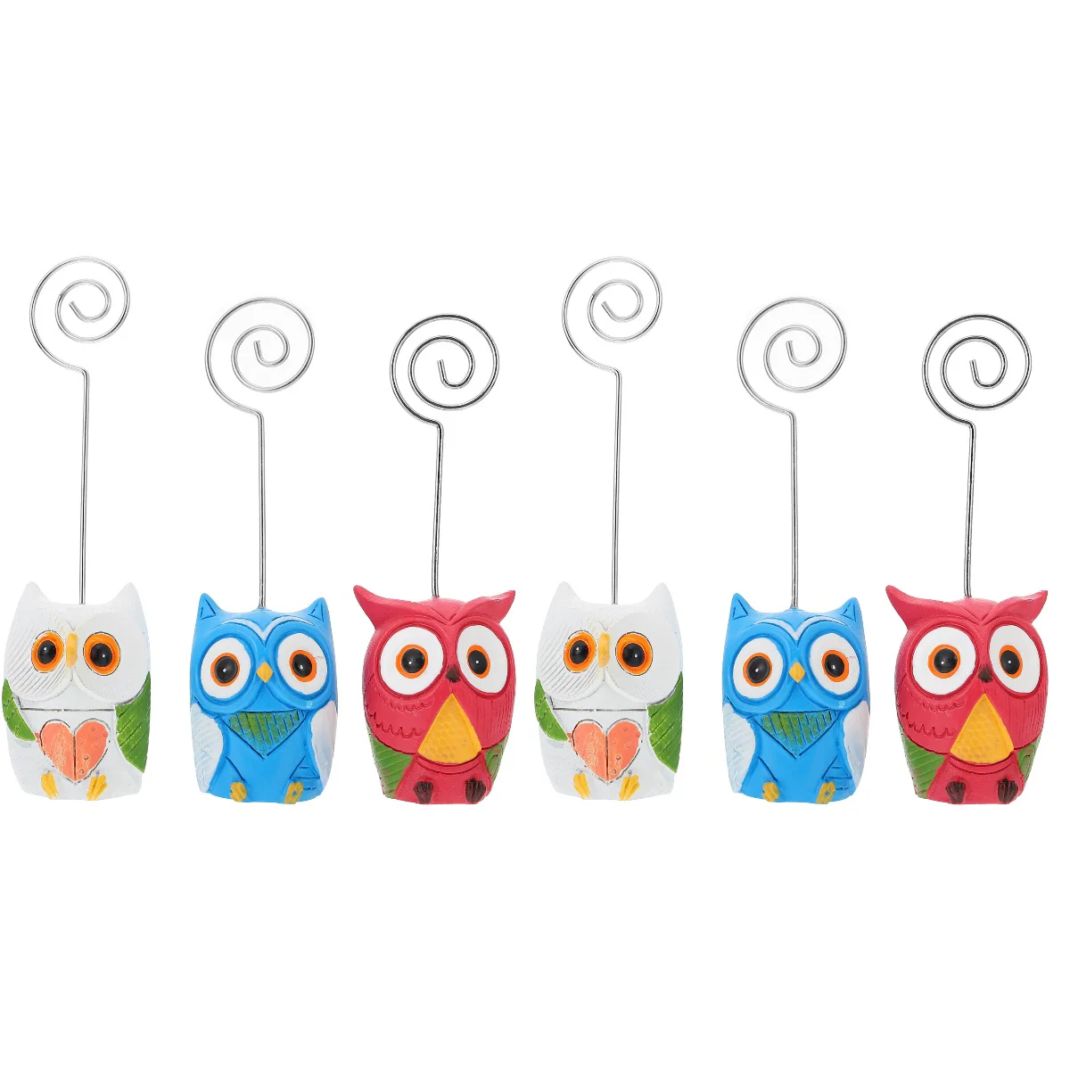 

6 Pcs Table Number Stands Work Desk Decor Wedding Table Numbers Wedding Decor Owl Clip Cute Metal Clamp