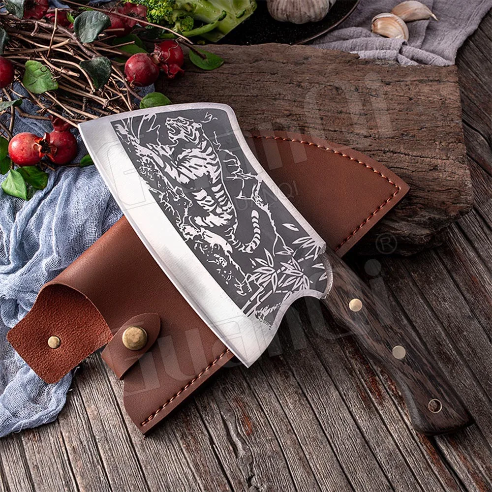 Китайские кухонные ножи мясник кованый нож мясника шеф-повара 5Cr1 5 шеф-нож из