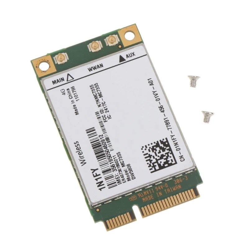 

Wireless MC7355 mini PCIe LTE HSPA+ GPS 100Mbps Card 4G Module for 1N1FY DW5808 Dell1900/2100/850/700 (B17)/700