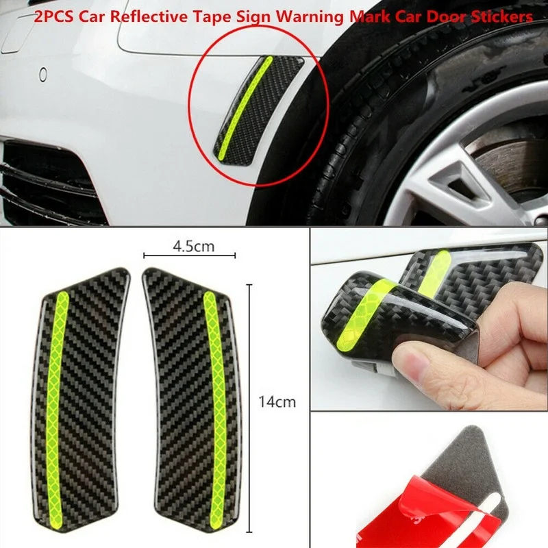

2 шт., Предупреждение льные наклейки из углеродного волокна