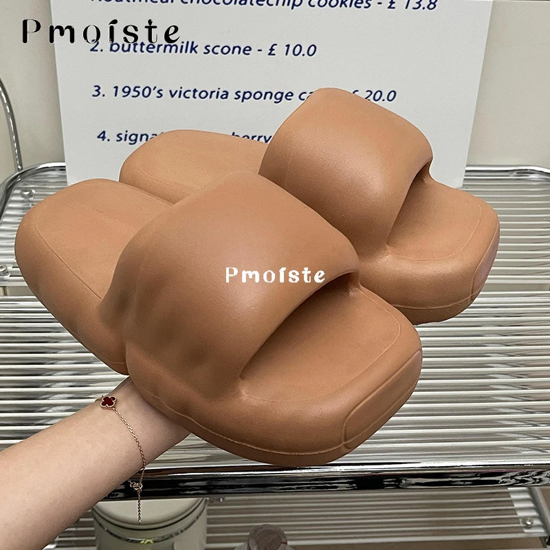 Platform Women's Slippers for Home Bread Soft Summer Shoes Outdoor Comfortable 2023 EVA Slipper Candy Color Designer Slides