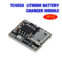 5pcs lithium battery charger module tc4056 tc4056a micro usb power supply board