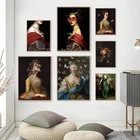 Античная картина маслом Портрет Печать на холсте, Винтаж изменены портрет, холст, живопись картина на стену дома номер Арт Декор