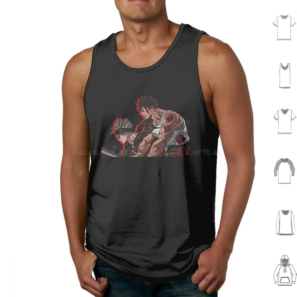 

Asta & Yami Black Bulls Tank Tops Print Cotton Asta Anime Yuno Yami Black Clover Black Clover Manga Noelle Magic Grimoire