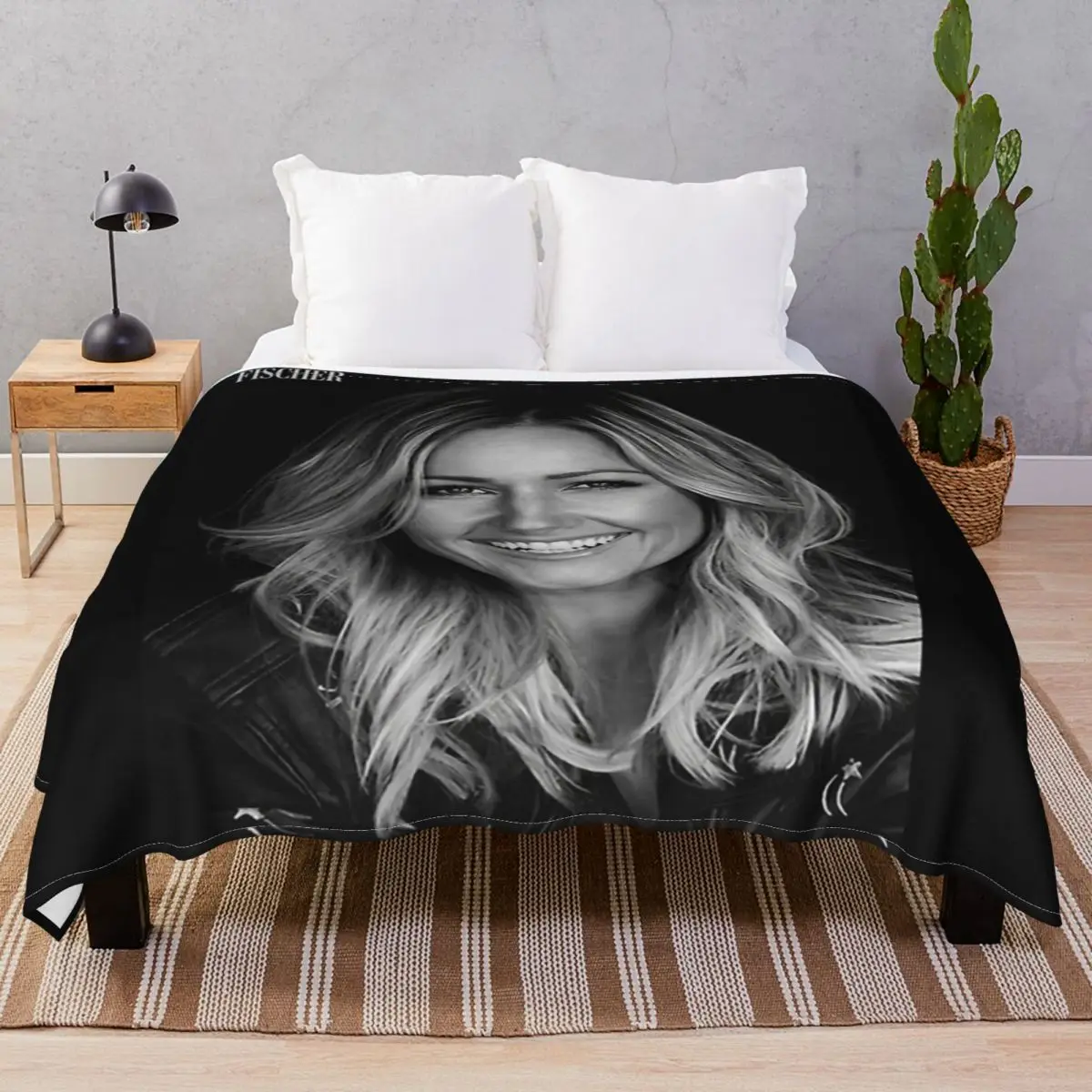 Helene Fischer Blanket Fleece Winter Lightweight Unisex Throw Blankets for Bed Home Couch Travel Office