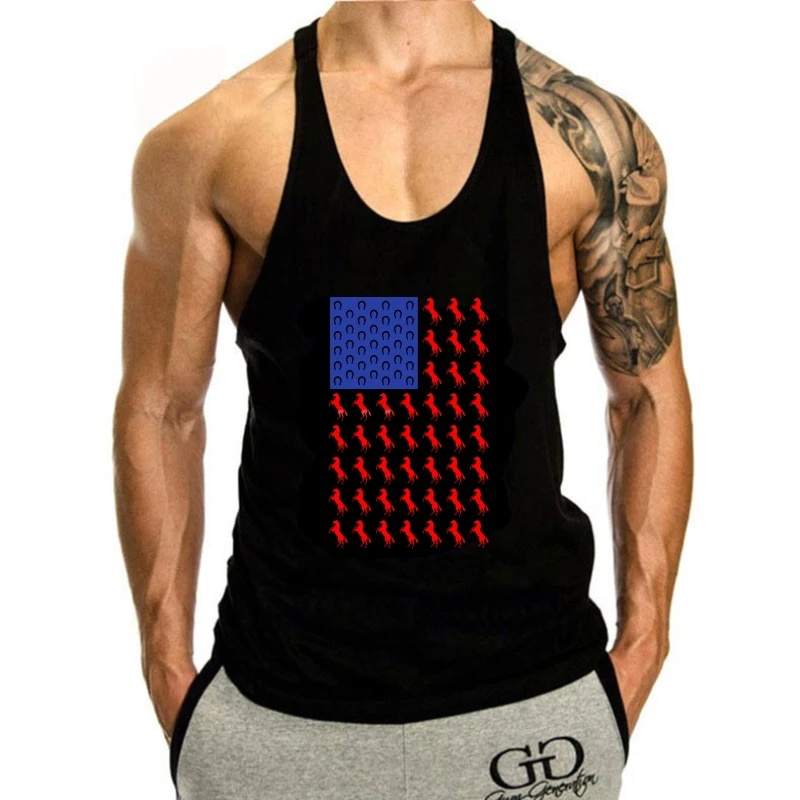 

Men tank top men Horse - USA Flag (N) Women tank top men