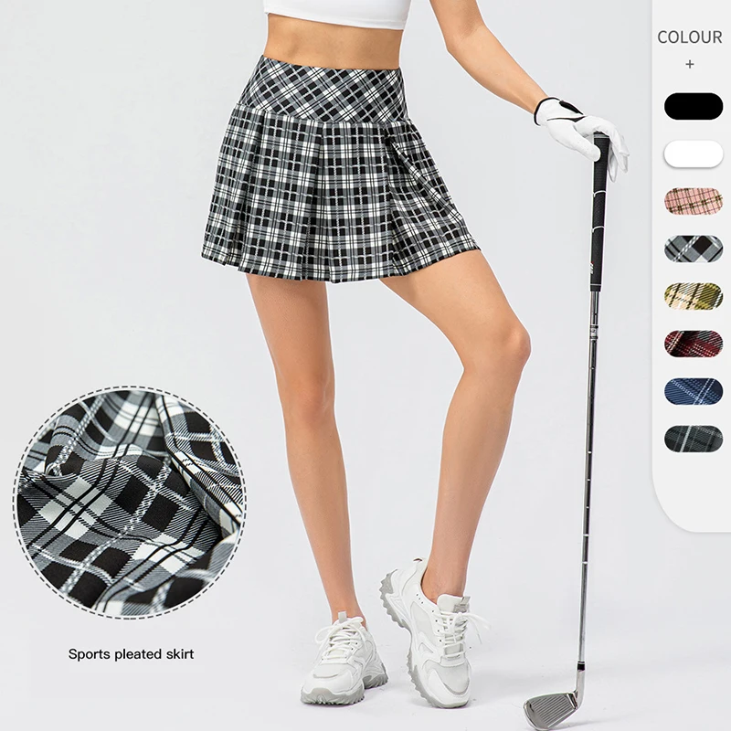 Women's Tennis Skirt Pleated Golf Skorts High Waisted with Pockets Inner Shorts Athletic for Athletic Running Workout Sports