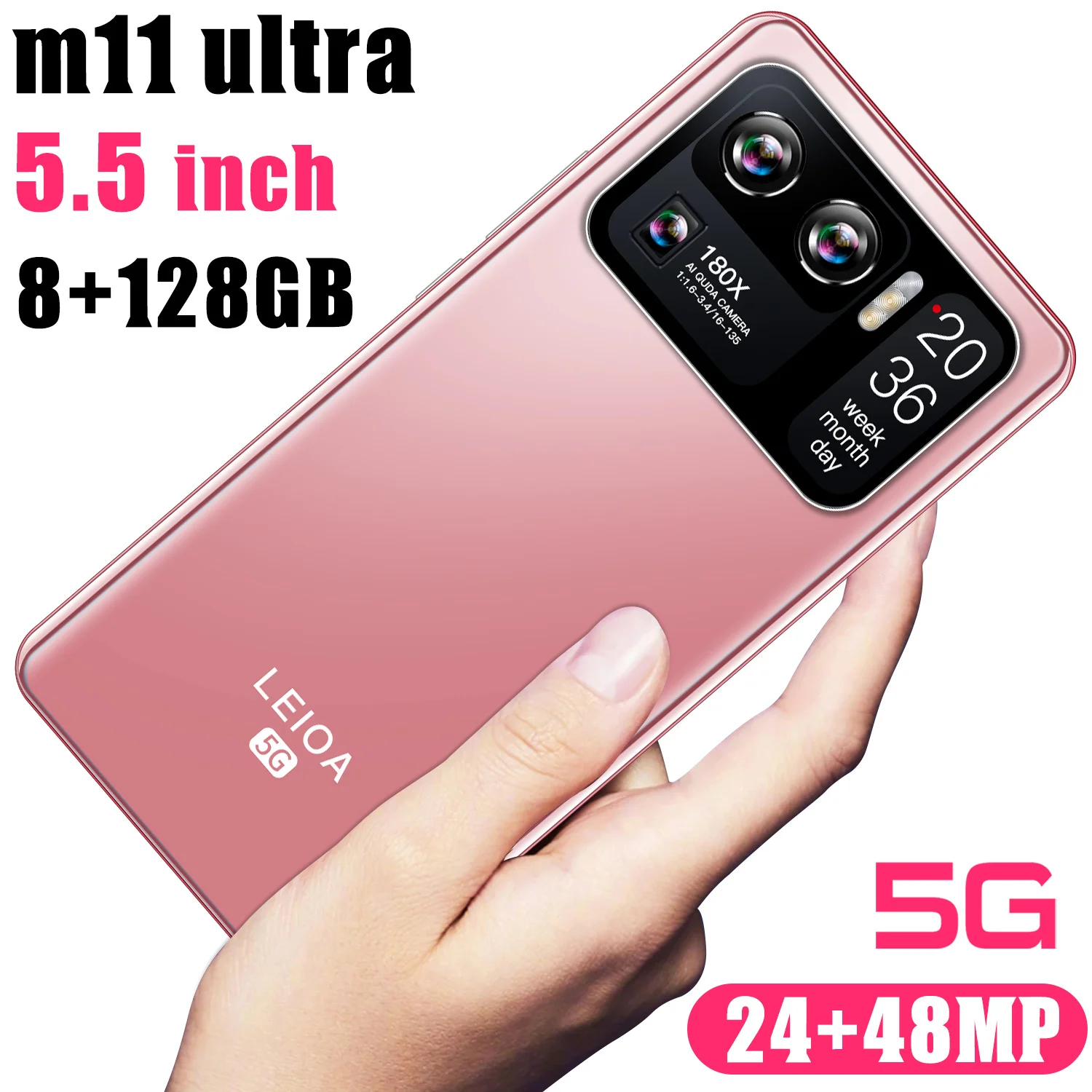 

Global Version M11 Ultra 5.5 Inch Mini CellPhone 8+128GB 24+48MP 10 Core MTK6595 4800mAh Face Fingerprint Unlock Smart Phone