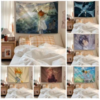 the promised neverland colorful tapestry wall hanging wall hanging decoration household wall art decor