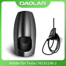 Daolar EV Charger Holder Wall Mount for Tesla Motors 3/Y/S/X Type2 IEC62196-2 tesla charger cable holder Connector Socket