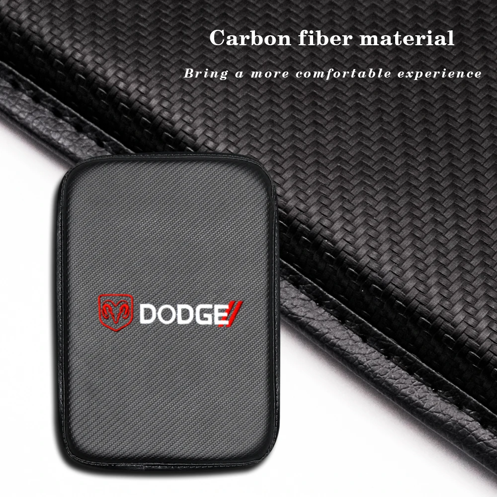 

Leather Car Armrest Storage Box Mats Dust-proof Waterproof Cushion Cover For Dodge Challenger RAM 1500 Charger Avenger Caliber