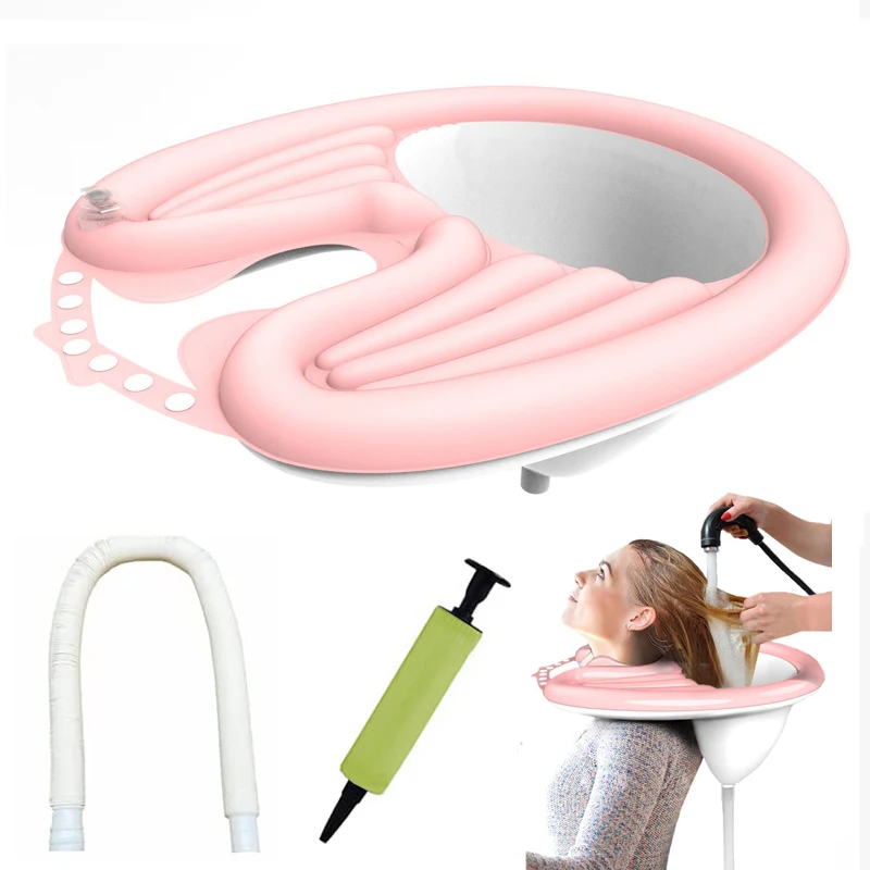

Inflatable Hair Washing Basin Portable PVC Foldable Shampoo Basin For Pregnant Women Elderly Patient Quickly Inflated Deflated