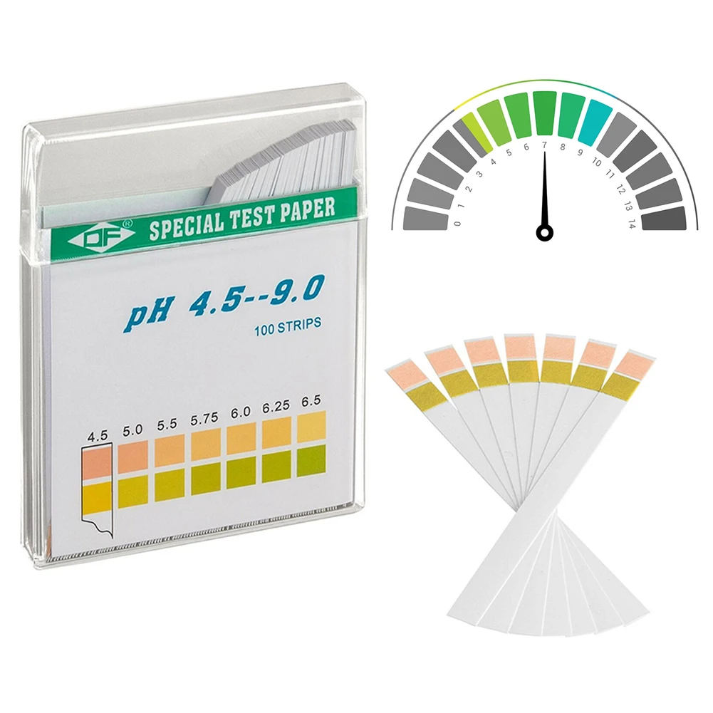 

100 Pieces PH Value Test Strip PH 4,5,9 Drinking Water Aquariums Lndicator Acid Indicator Paper Water Saliva Litmus Testing Kit