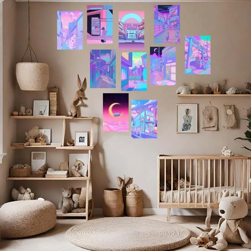 Набор неоновых декоративных плакатов 10/30 шт