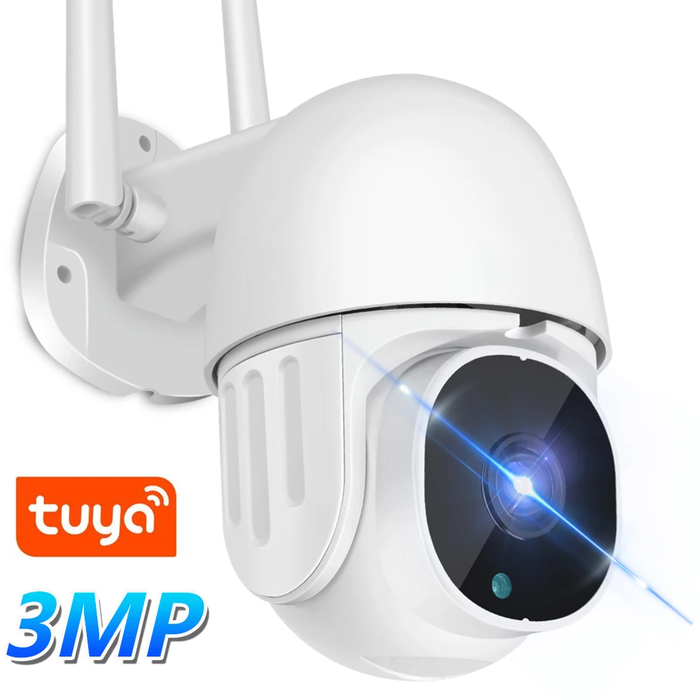 

Tuya IP Camera WIFI 3MP HD Outdoor Security Camera Hi3518EV300 PTZ Auto Tracking Smart Life CCTV Surveillance Camera Speed Dome