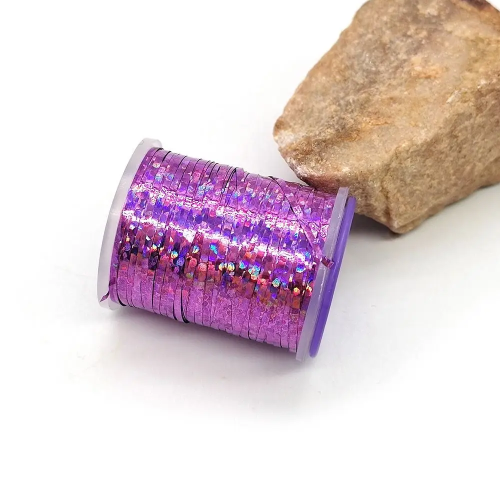 Материал для вязания мушек плоская мишура 1 мм 120 ярдов