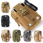 Тактический поясной кошелек Molle для мужчин, маленькая военная сумка с кармашком, дорожная сумка для бега, кемпинга, мягкая задняя Сумка