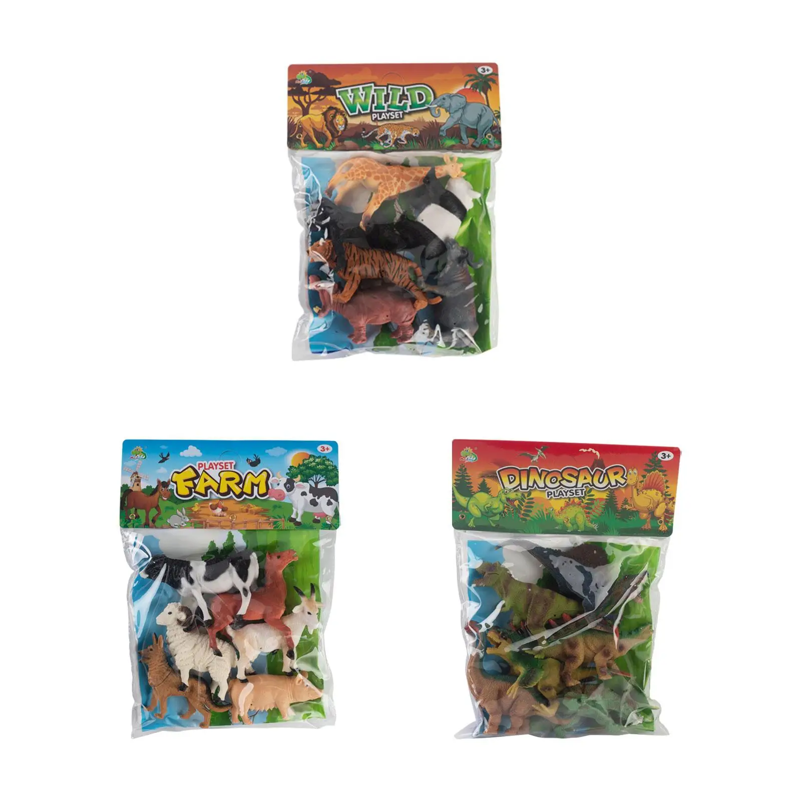 

6Pcs Animals Model Figures Preschool Children's Cognitive Toys for Party Favors Christmas Gifts Educational Toys Holiday Present