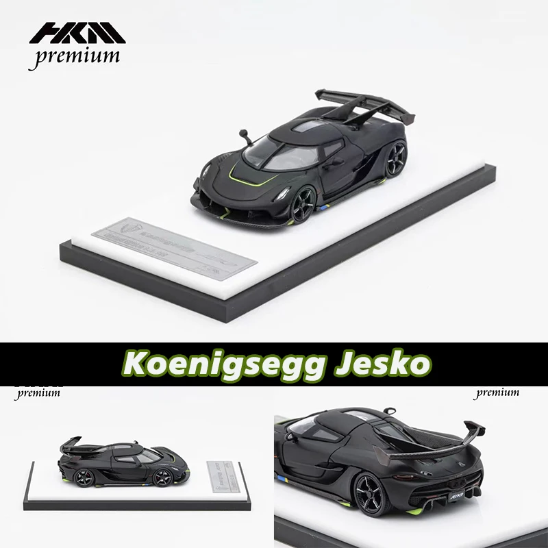 

Предварительная продажа, HKM Premium 1:64 Jesko, матовый черный супер спортивный сплав, Коллекционная модель автомобиля, миниатюрные игрушки для маш...