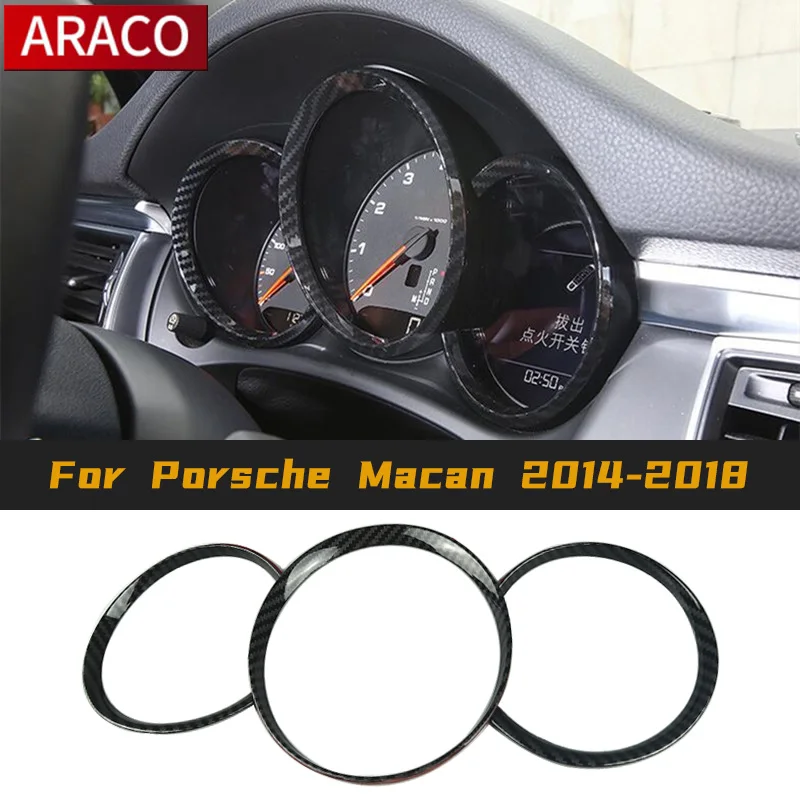 Для Porsche Macan 2014-2018 интерьерный мобильный Стайлинг Konsol Tengah приборная панель Bingkai Penutup Trim Karbon Warna