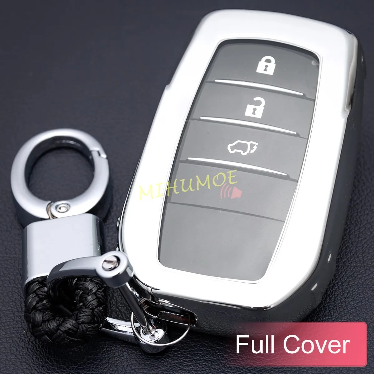 

Smart Car Key Chain Fob Cover Case For Toyota Sienna Venza Tundra Mirai RAV4 Prime Hilux Land Cruiser LC200 Fortuner Alphard