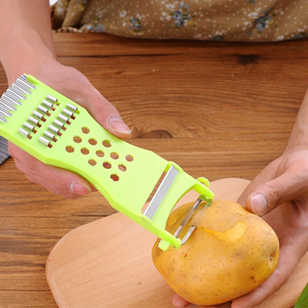 

2pcs Multi-function Vegetable Cutter Loofah Cutting Grater Cucumber Slicer Kitchen Accessories Multi-color Options 5-in-1