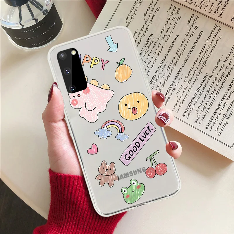 Чехол для телефона Love Rainbow Bear Samsung Galaxy A32 A52 A72 A71 S10 S20 S21 A21S Plus Ultra чехол с аниме |