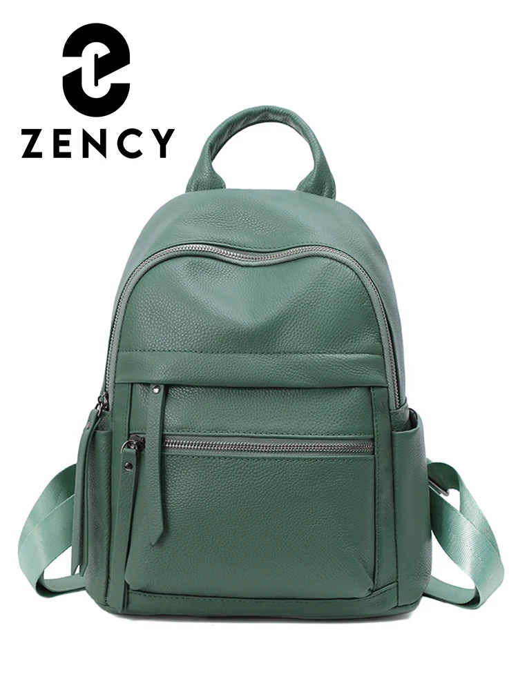 

Zency Women's Leather Backpack Casual Girl School Bag A4 Satchel Large Capacity Travel Bags Female Shopper Daypack 2022 Winter