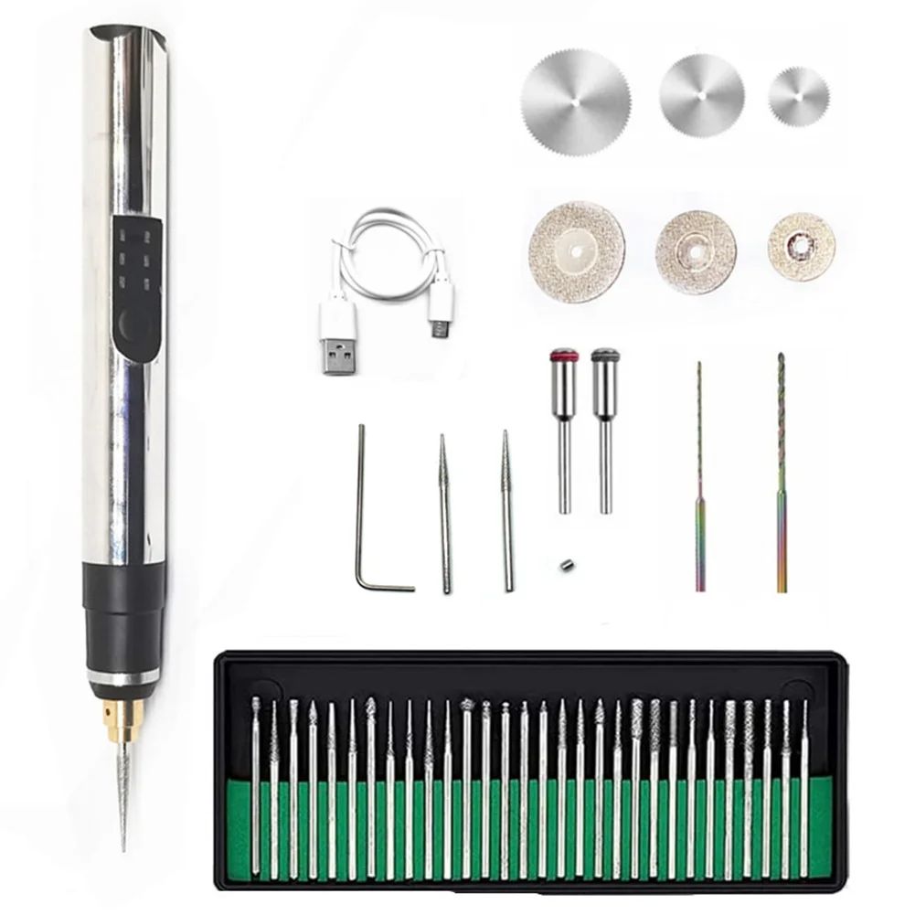 

Engraver Drill Machine Rechargeable Electric Drilling Etching Pen 3 Gears Adjustable DIY Power Tools for Jewelry Glass Wood