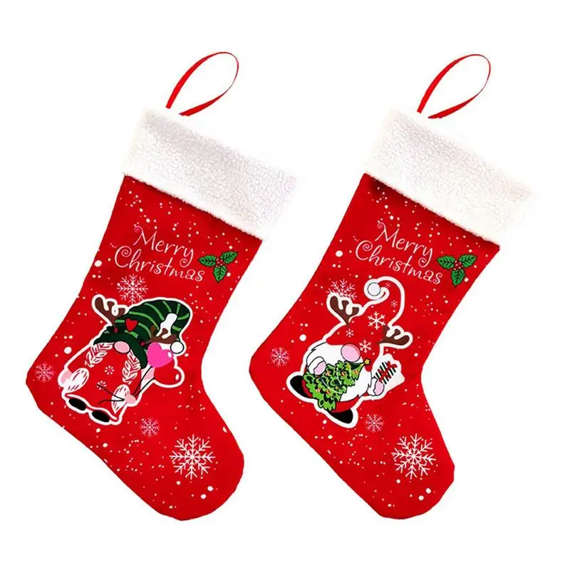 

Подарочные конфеты на Рождество, носки с Санта-Клаусом, рождественские чулки, мешок для носков с Санта-Клаусом, украшения для камина и елки, Детские аксессуары
