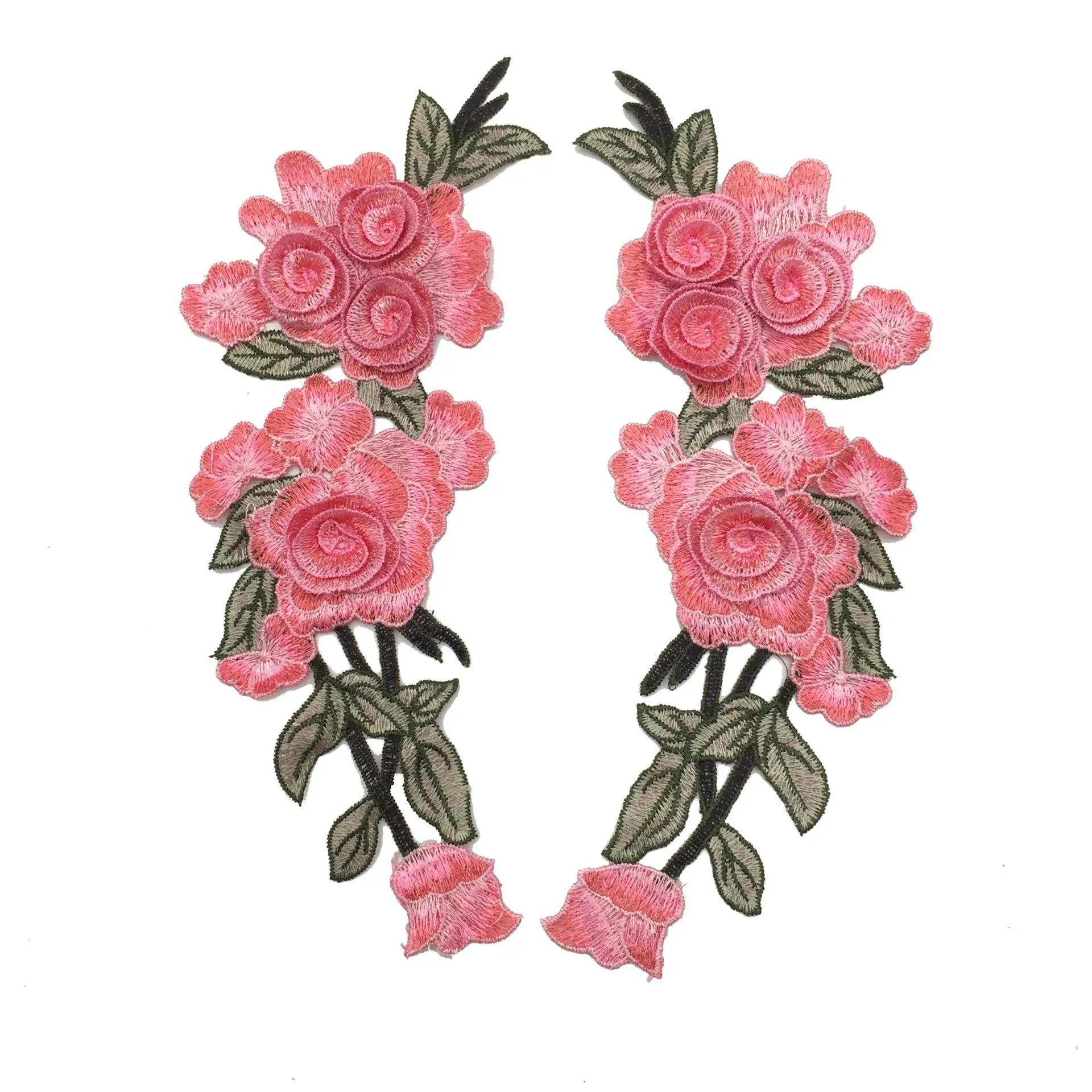 

1 пара тканевых нашивок с вышивкой в стиле ретро 3D трехмерные многослойные аксессуары для одежды с цветами