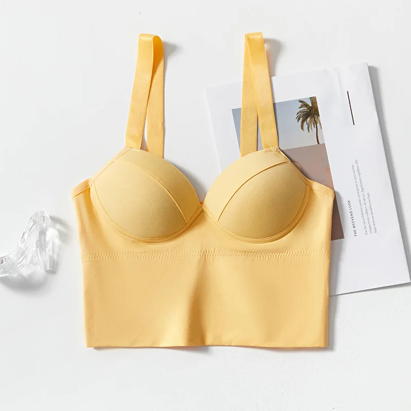 

Women's Underwear Seamless Sexy Bra with Pads Push Up Cotton Bralette Brassiere Wireless Sports Vest Top Female лифчики женские