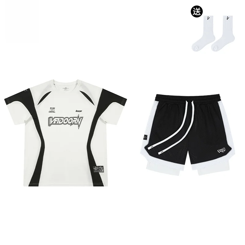 Спортивный комплект VEIDOORN с шортами и коротким рукавом мужской летний