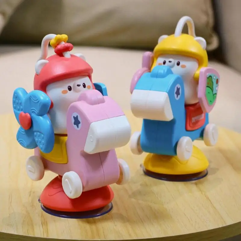 Interactive Toy Carousel Spinner With Suction Cup Sensory Development Toddler Rattle Teether For Preschool Leaning