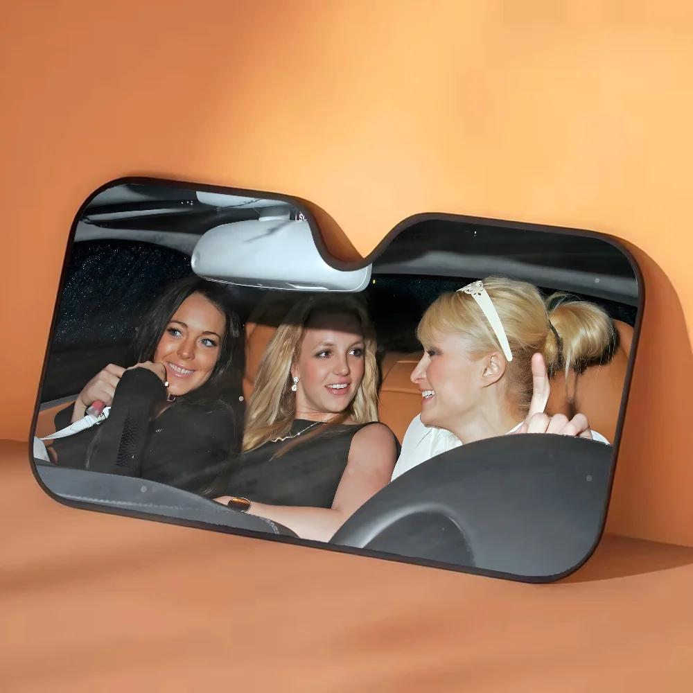 

Париж Хилтон Linsay Lohan Бритни Спирс Автомобильный солнцезащитный козырек Летнее ветровое стекло Складная защита от ультрафиолета Теплоблокирующий чехол на лобовое стекло