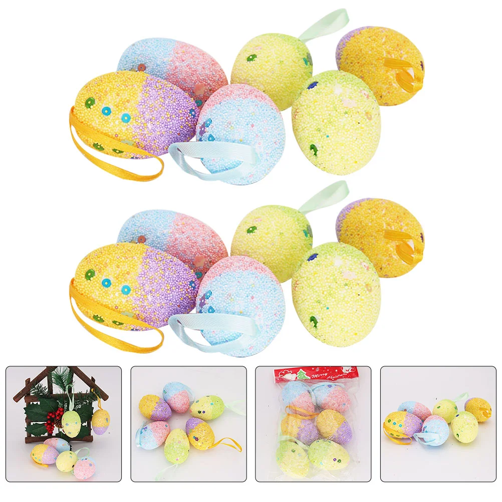 

12Pcs Premium Pretty Easter Eggs Pendant Easter Hanging Egg for Home Children Party