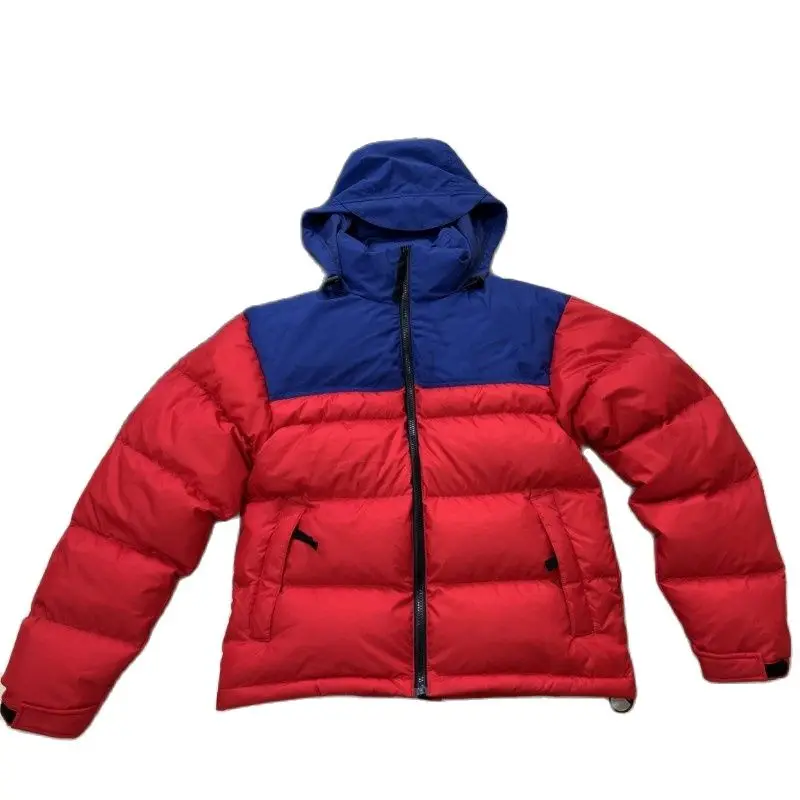 

Пуховик для любителей осени и зимы, разноцветная куртка с капюшоном и блокировкой, теплая Свободная куртка для отдыха