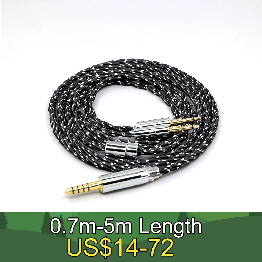 OCC смешанный OFC скручивающий нейлоновый кабель для наушников Oppo PM-1 PM-2 Planar Magnetic 1MORE