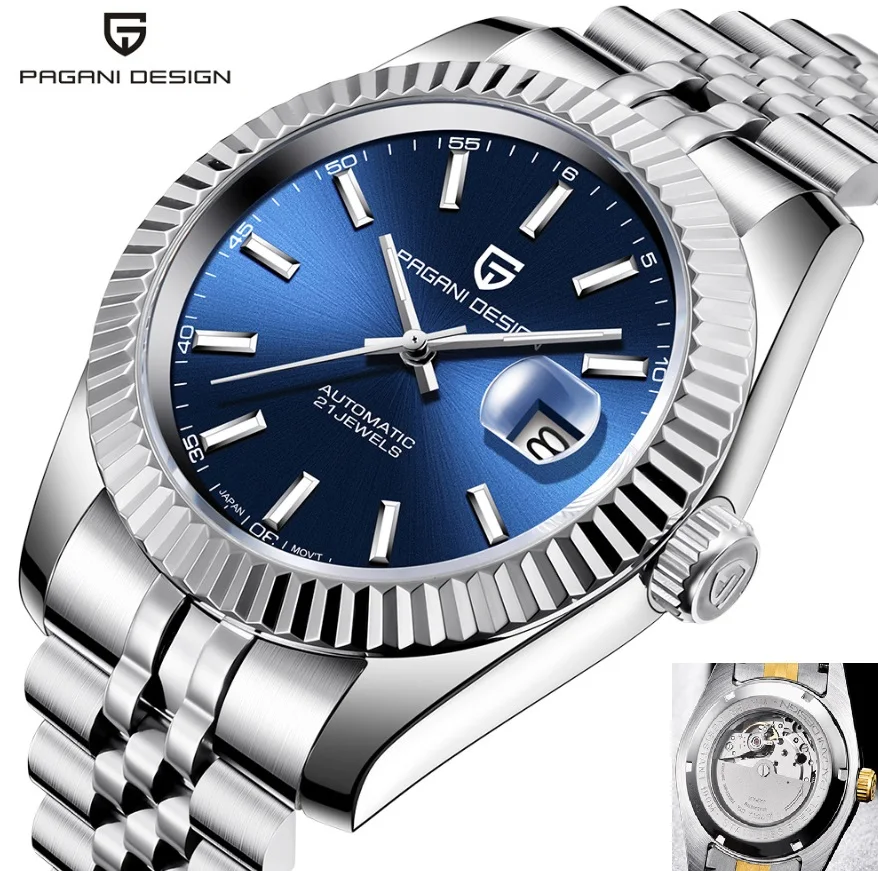 

PAGANI DESIGN PD 1645 Men`s Watch Mechanical Clock 316L100M Japan NH35 Automatic Movt Hacking Diving Watches relogio masculino