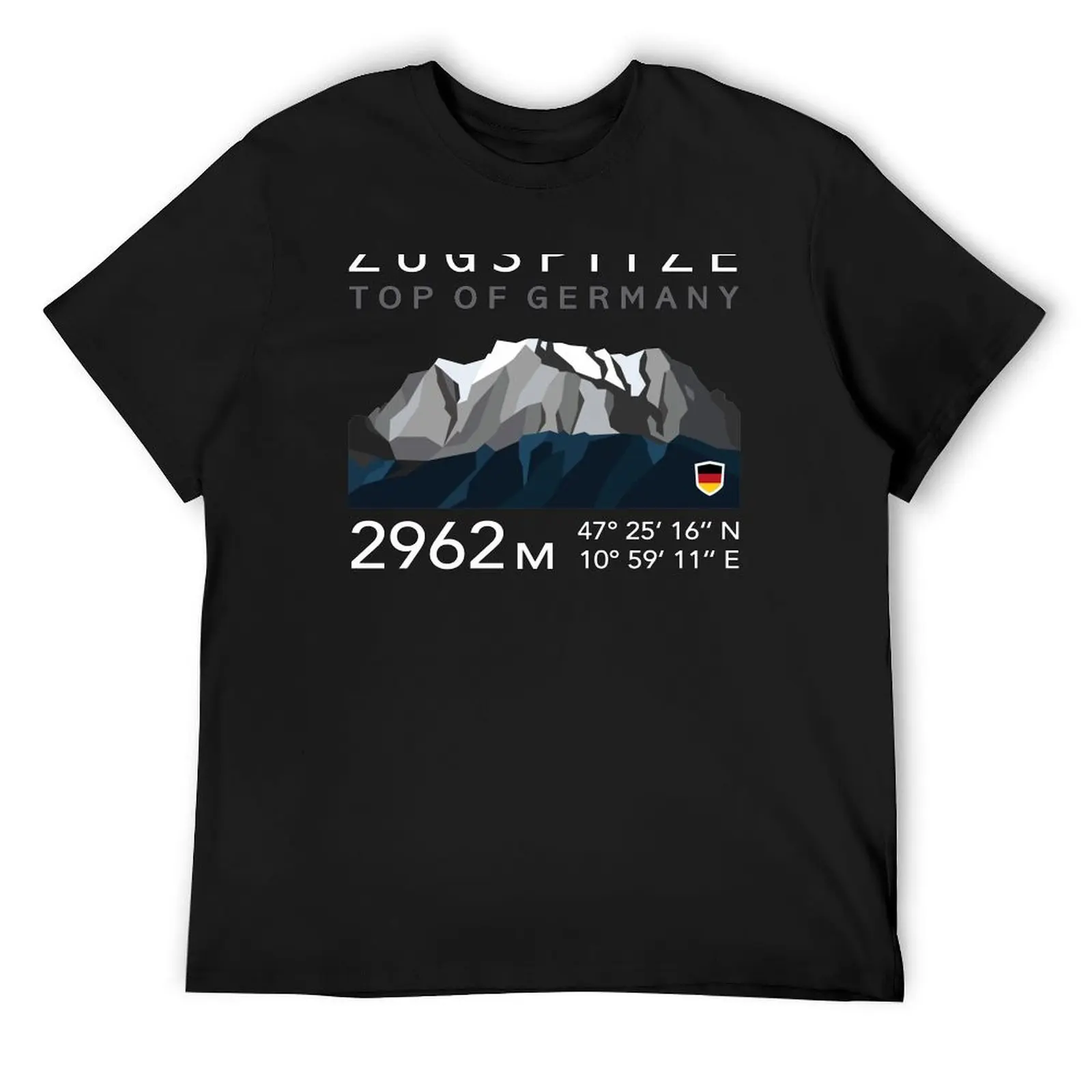 Zugspitze 2962 Garmisch Partenkirchen Бавария Германия Горная футболка летняя одежда мужская