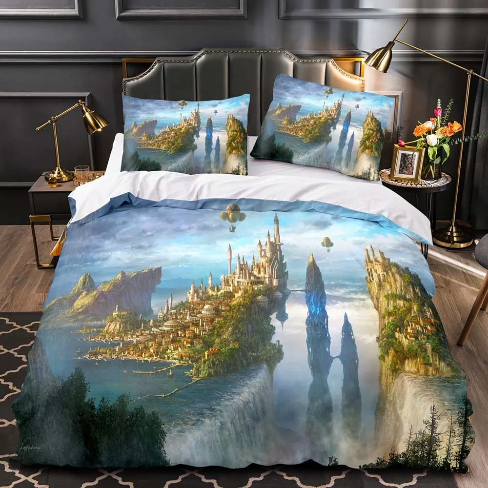 

Комплект постельного белья Fantasy world, односпальный, двойной, полноразмерный, Королевский, большого размера, комплект из двух предметов, для де...