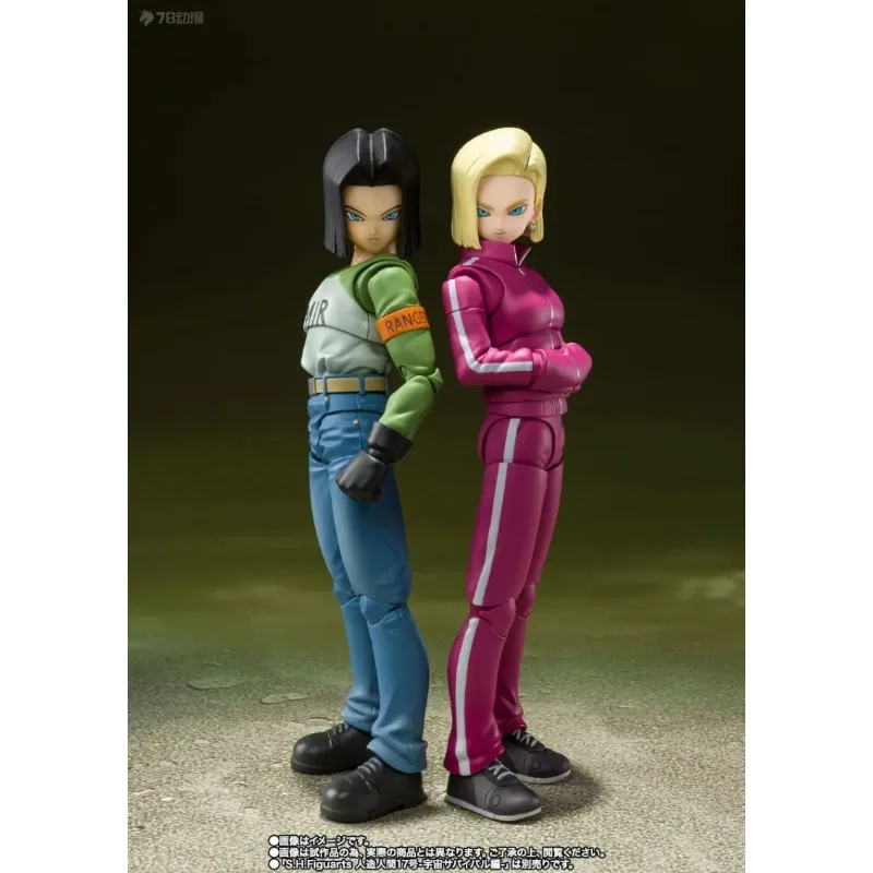 Фото В наличии: Коллекционная фигурка Bandai S.H.Figuarts Dragon Ball Super Android 17 18 -UNIVERSE SURVIVAL SAGA- (Аниме, модель, игрушка) №1
