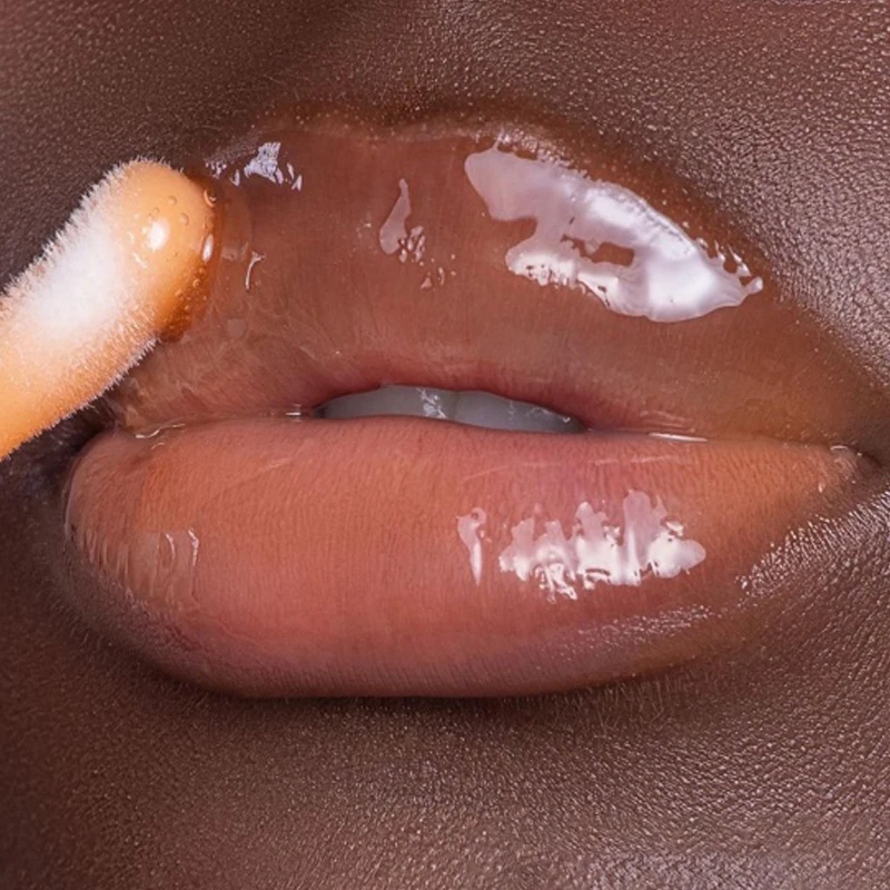

Peach Honey Lip Oil Relieves Dry Moisturizing Lip Gloss Fades Lip Lines Water Light Lips Big Brush Head Lip Balm Makeup Cosmetic
