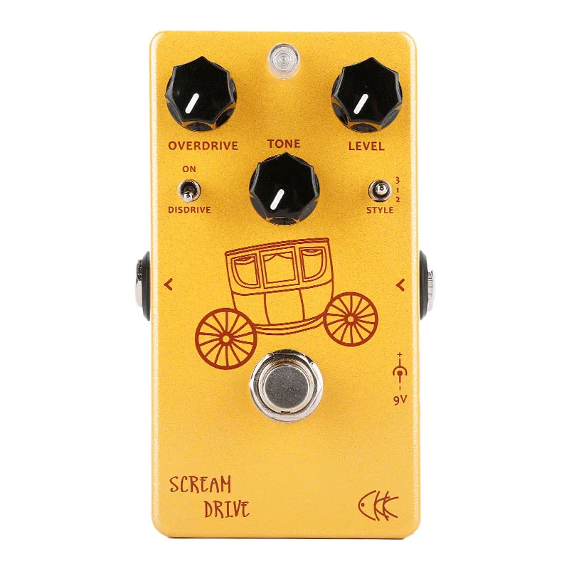 CKK Electronics Scream Drive Two Gain Stage Classic Overdrive Guitar Effect Pedal Guitar Parts Accessory Electric Guitar Effects