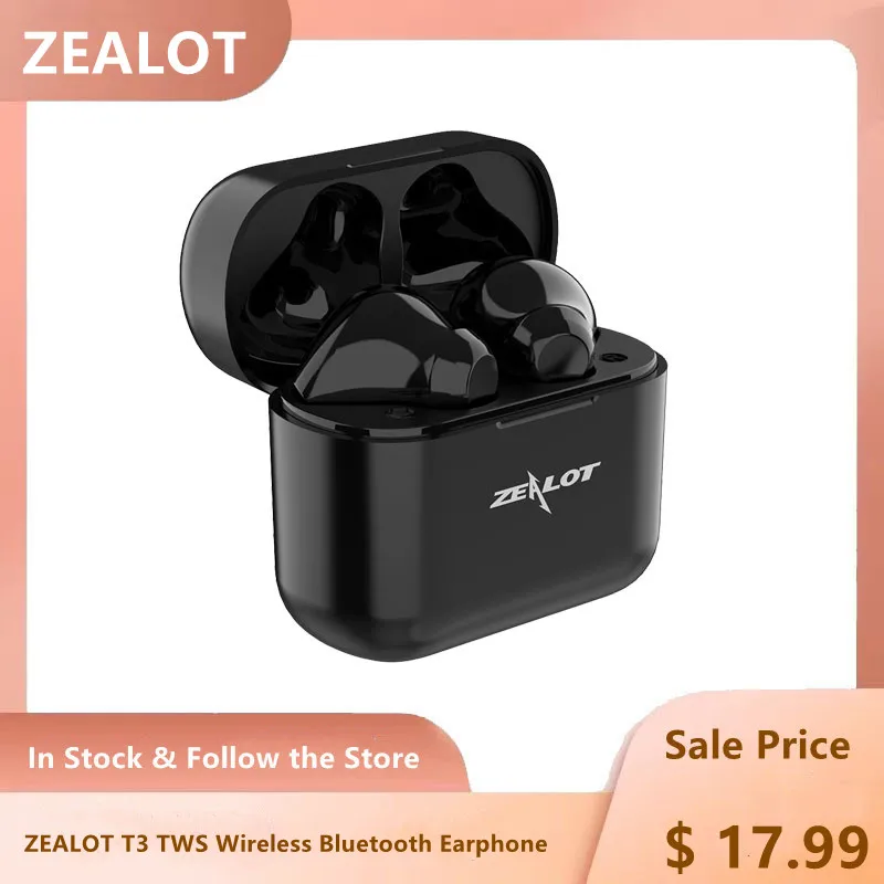 

ZEALOT T3 TWS Wireless Bluetooth Earphone bluetooth 5.0 touch control Earbuds with Microphone Headset For Smart Phone