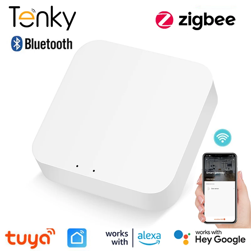 Tuya Zigbee Smart Gateway Hub WiFi Bluetooth Smart Home Bridge Remote Control Zigbee Devices Via Smart Life APP Works with Alexa