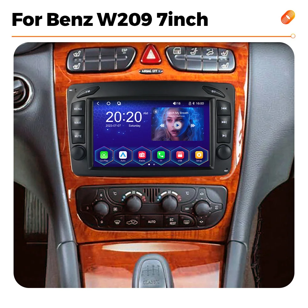 Автомобильный мультимедийный плеер NaviFly Automagnetico 2Din для Mercedes Benz со встроенным GPS