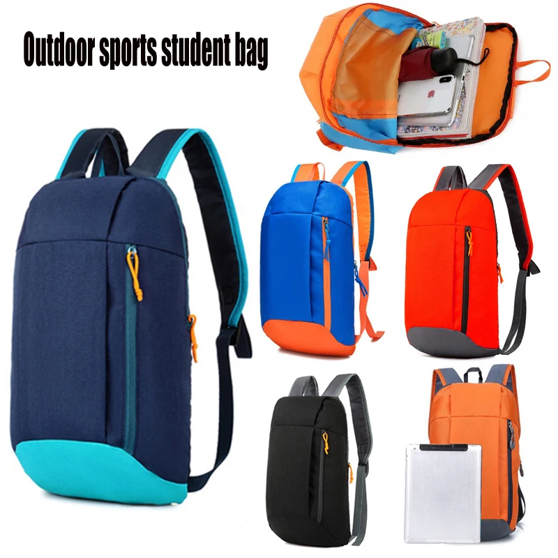 

Outdoor Sports Backpack Light Weight Waterproof Travel Hiking Bags Zipper Adjustable Belt Camping Knapsack Student Schoolbags